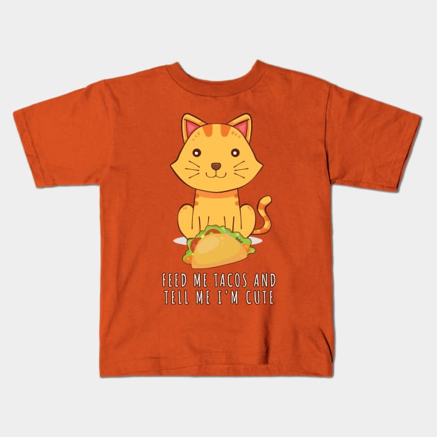 Taco Cat Kids T-Shirt by JKA